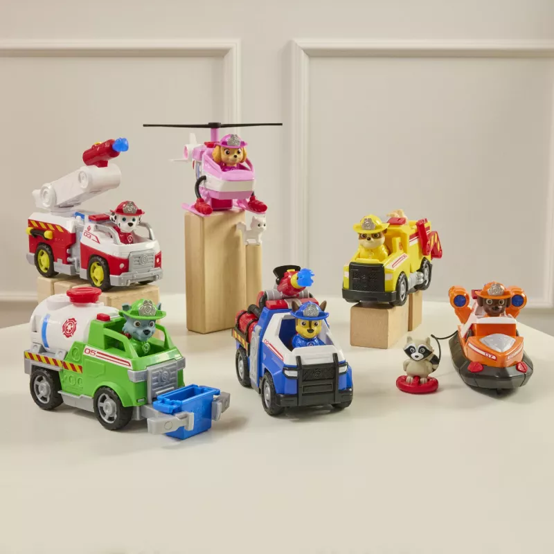 PAW Patrol Fire Rescue: Zuma gelbėjimo valtis su figūrėle, gelbėjimo ratu, meškėnu ir žaisline valtimi, vaikiški žaislai berniukams ir mergaitėms nuo 3 metų