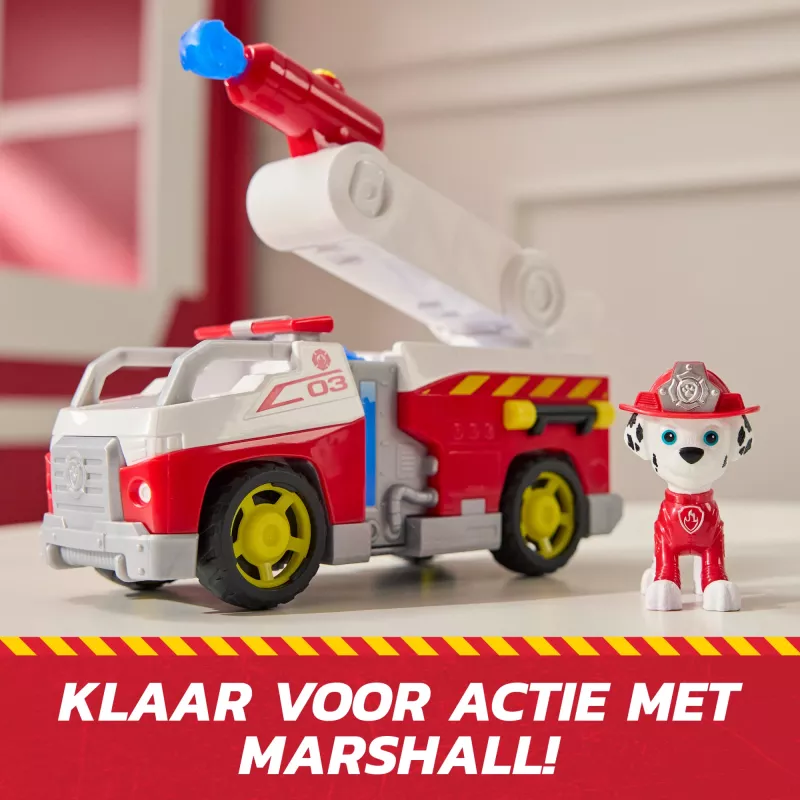 Žaislinis gaisrinis automobilis Spin Master Marshall Rescue Fire Engine su figūrėle, sviediniais, plastikinis, nuo 3 m.