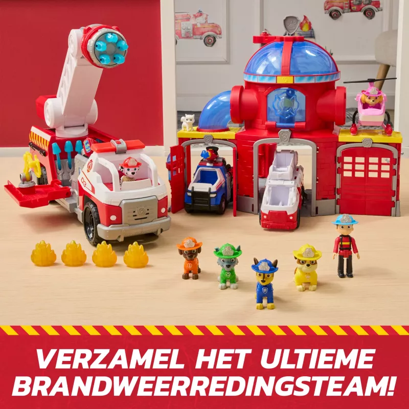 Žaislinis gaisrinis automobilis Spin Master Marshall Rescue Fire Engine su figūrėle, sviediniais, plastikinis, nuo 3 m.