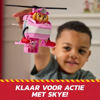 PAW Patrol Fire Rescue: Skye gelbėjimo sraigtasparnis su figūrėle, kačiuku ir žaisliniu sraigtasparniu, vaikiški žaislai berniukams ir mergaitėms nuo 3 metų
