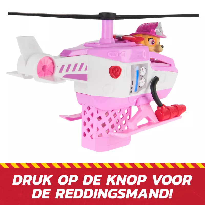 PAW Patrol Fire Rescue: Skye gelbėjimo sraigtasparnis su figūrėle, kačiuku ir žaisliniu sraigtasparniu, vaikiški žaislai berniukams ir mergaitėms nuo 3 metų