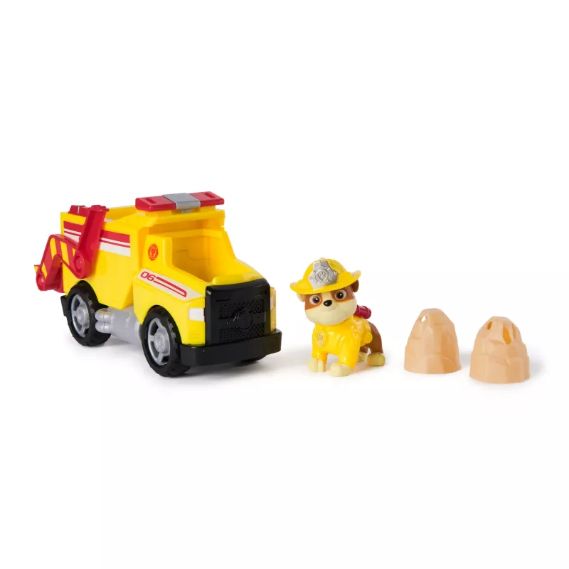 PAW Patrol Fire Rescue: Rubble gelbėjimo savivartis su figūrėle, sviediniais ir žaisliniu sunkvežimiu, vaikų žaislai berniukams ir mergaitėms nuo 3 metų