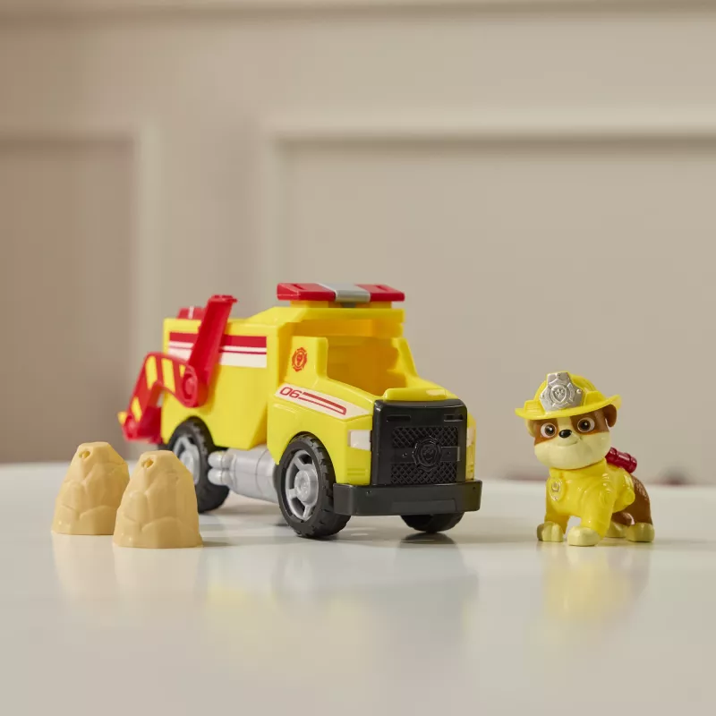 PAW Patrol Fire Rescue: Rubble gelbėjimo savivartis su figūrėle, sviediniais ir žaisliniu sunkvežimiu, vaikų žaislai berniukams ir mergaitėms nuo 3 metų