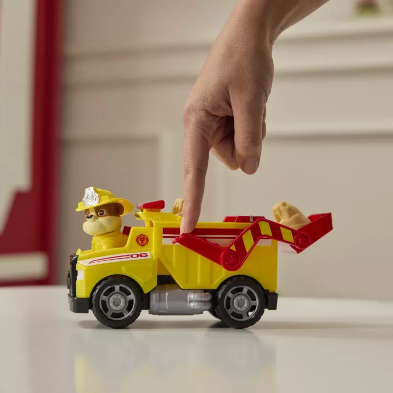PAW Patrol Fire Rescue: Rubble gelbėjimo savivartis su figūrėle, sviediniais ir žaisliniu sunkvežimiu, vaikų žaislai berniukams ir mergaitėms nuo 3 metų