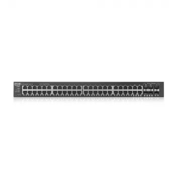 Zyxel GS2220-50-EU0101F valdomas L2 Gigabit Ethernet komutatorius (44 prievadai RJ-45 + kombinuoti/SFP, 100 Gbit/s, juodas)