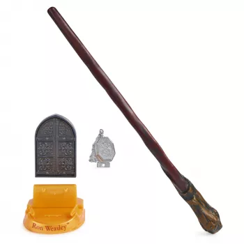 Spinmaster 12 colių Ron Weasley kolekcinė lazda su stovu ir liejamu ženkleliu