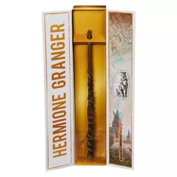 Wizarding World Harry Potter, 12 colių Magical Collector Hermione Granger lazda su stovu ir liejamu simboliu, Magiškos būtybės, Priedas kostiumams