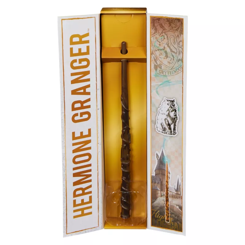 Wizarding World Harry Potter, 12 colių Magical Collector Hermione Granger lazda su stovu ir liejamu simboliu, Magiškos būtybės, Priedas kostiumams