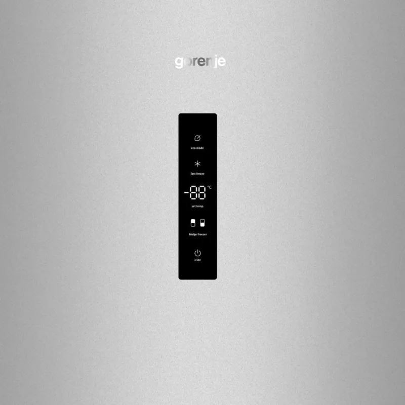 Gorenje Kombinuotas šaldytuvas-šaldiklis NRK619CAXL4 SI, 304 L, SN-N, 6 kg/24h, C, Fresh zone skyrius, Pilka