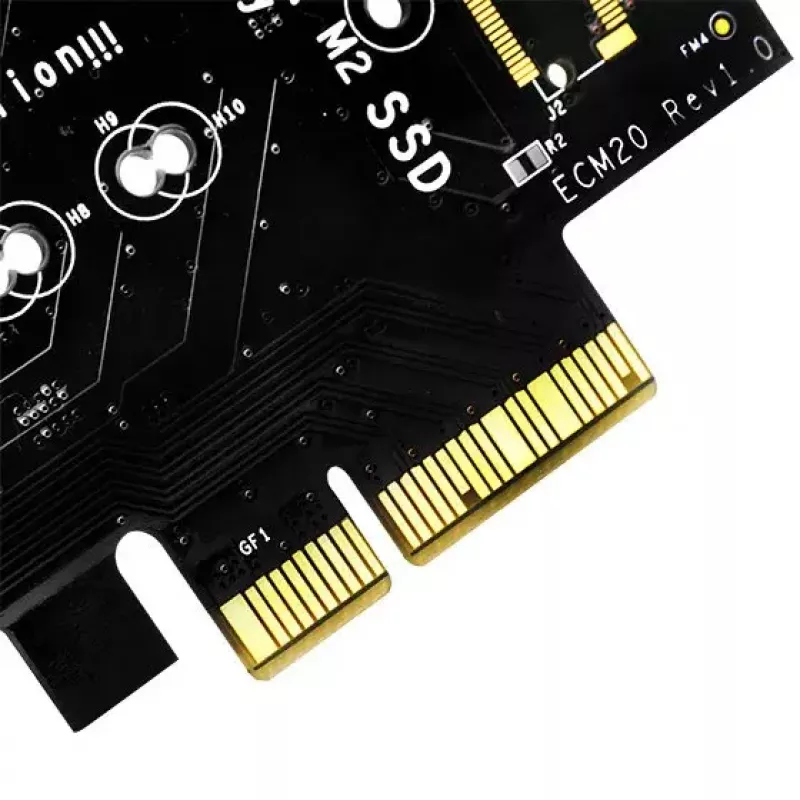 SILVERSTONE SST-ECM20 vidinė PCIe sąsajos plokštė M.2 NVMe ir SATA SSD