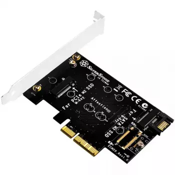SILVERSTONE SST-ECM20 vidinė PCIe sąsajos plokštė M.2 NVMe ir SATA SSD
