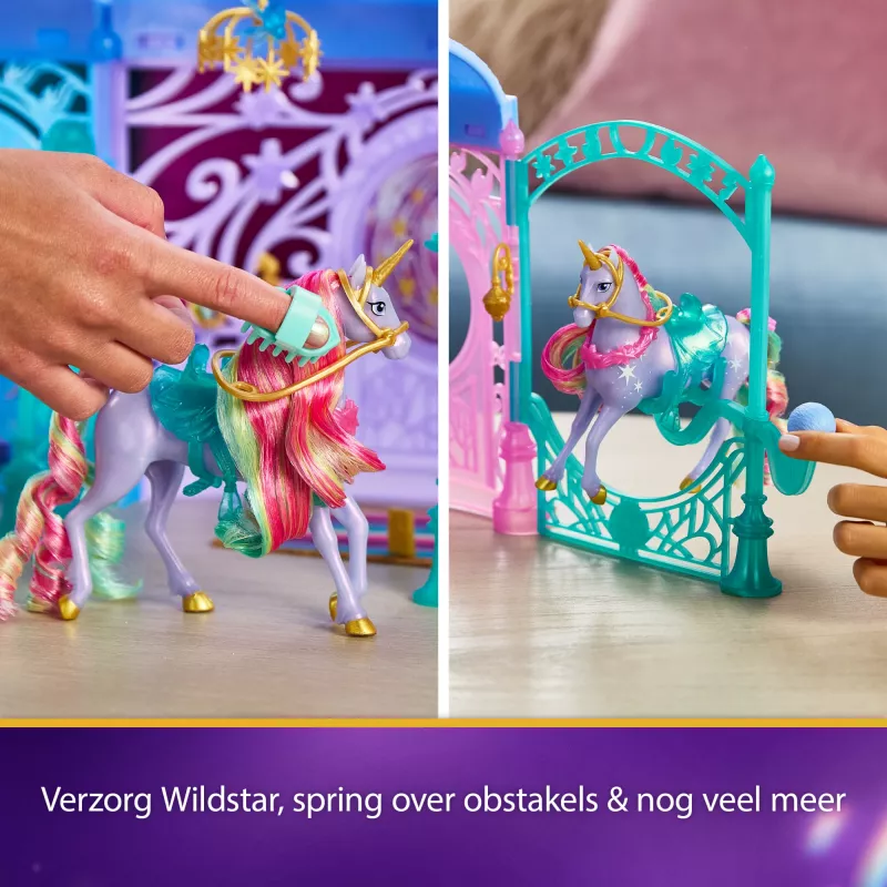 Žaidimų rinkinys Spin Master Unicorn Academy Starglow fontanas ir arklidės su šviesos ir garso efektais