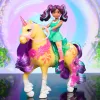 Mini lėlių rinkinys Usorteret Unicorn Academy Ava & Leaf Power of Friendship su permatomu balnu ir 2 aksesuarais, 168 mm, plastikas