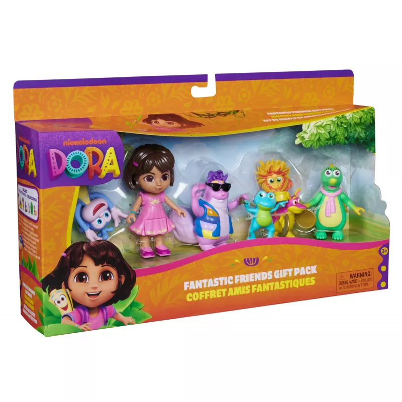 Dora, „Fantastic Friends“ dovanų rinkinys su Dora, Boots, Tico, Isa ir Fiesta Trio, žaislinės figūrėlės, žaislai mergaitėms ir berniukams nuo 3 metų