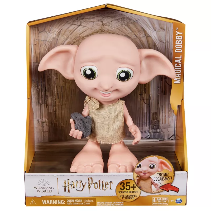 Interaktyvi figūrėlė Harry Potter Dobby su kalbėjimo funkcija, AAA, įvairiaspalvė