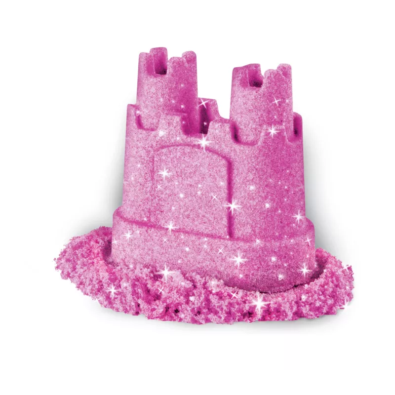 Kinetic Sand Shimmer 3 rinkinys su formelėmis ir 12 uncijų smėlio, vaikų kinetinis smėlis, 4 m., netoksiškas, plastikas, mėlyna, rožinė, violetinė