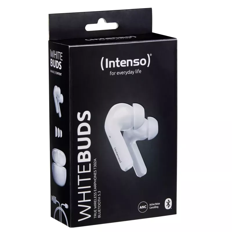 Ausinės Intenso White Buds T302A