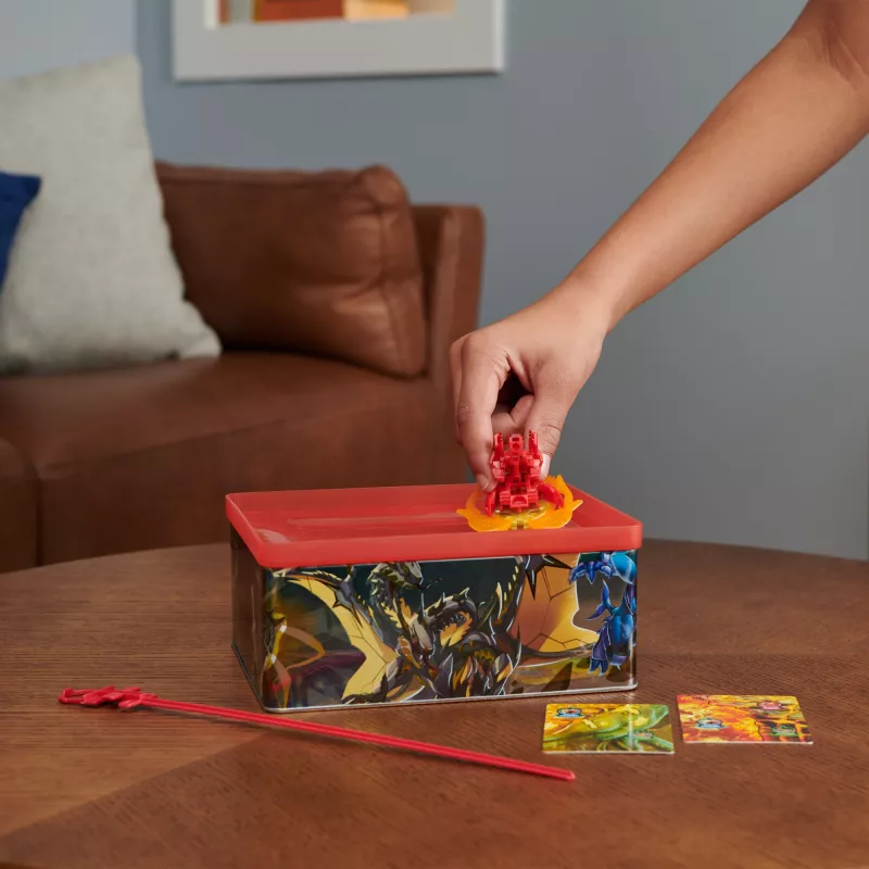 Bakugan Baku-tin su Special Attack Mantid, pritaikoma sukimosi figūrėlė ir žaislų laikymo dėžutė, vaikams nuo 6 metų