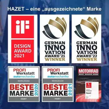 Lizdų ir antgalių rinkinys Hazet 2200SC-31 — 73 vnt., kelių dydžių pavaros ir antgaliai