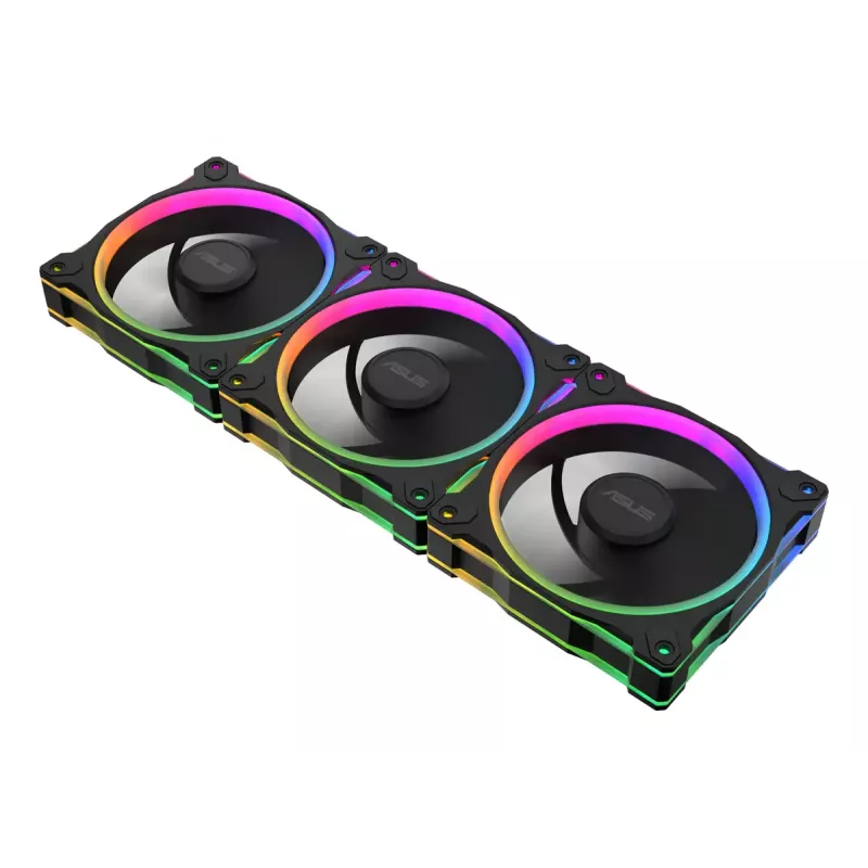 ASUS Prime MR120 ARGB Reverse Black 3in1 kompiuterio korpuso ventiliatorius 12 cm 3 vnt.