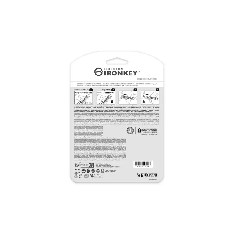 Kingston Technology IronKey 16GB USB-C klaviatūra 200C, FIPS 140-3 Lvl 3 AES-256
