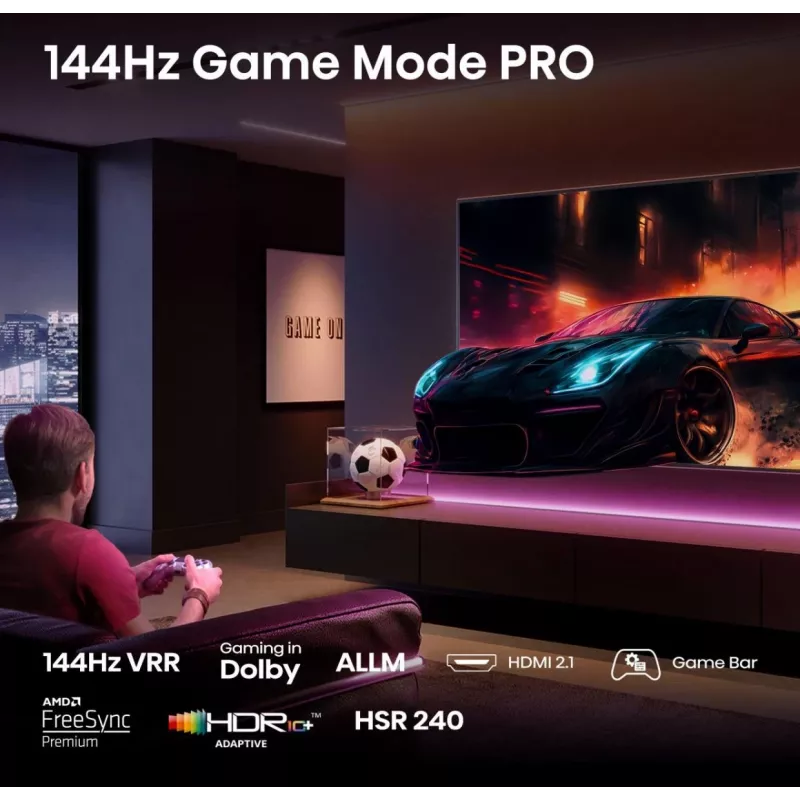Hisense 50E77Q PRO 127 cm (50 colių) 4K Ultra HD QLED išmanusis televizorius Wi-Fi juodas