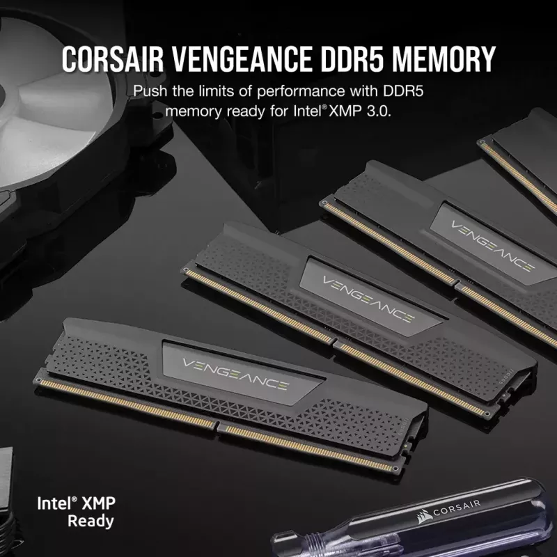 DIMM 96 GB DDR5-6800 (2x 48 GB) Dual-Kit, Arbeitsspeicher schwarz, CMK96GX5M2B6800C40, Vengeance, INTEL XMP