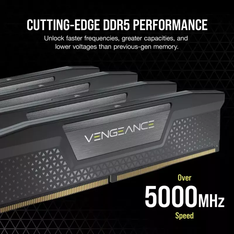 DIMM 96 GB DDR5-6800 (2x 48 GB) Dual-Kit, Arbeitsspeicher schwarz, CMK96GX5M2B6800C40, Vengeance, INTEL XMP
