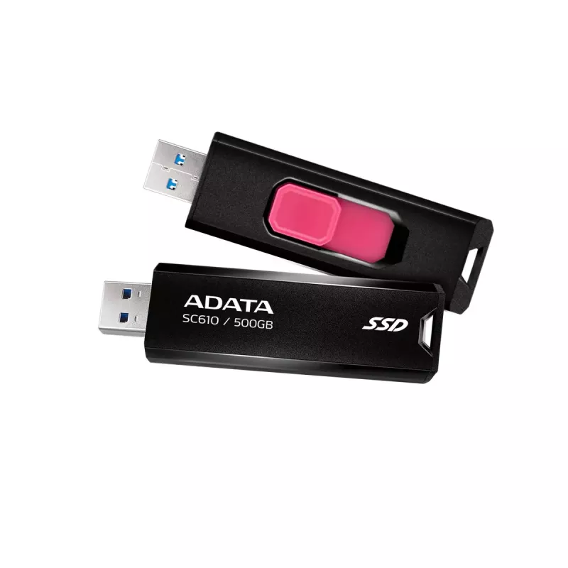 USB atmintinė ADATA SC610 500 GB USB-A 3.2 Gen 2 (10 Gbit/s) 550/500 MB/s, juoda