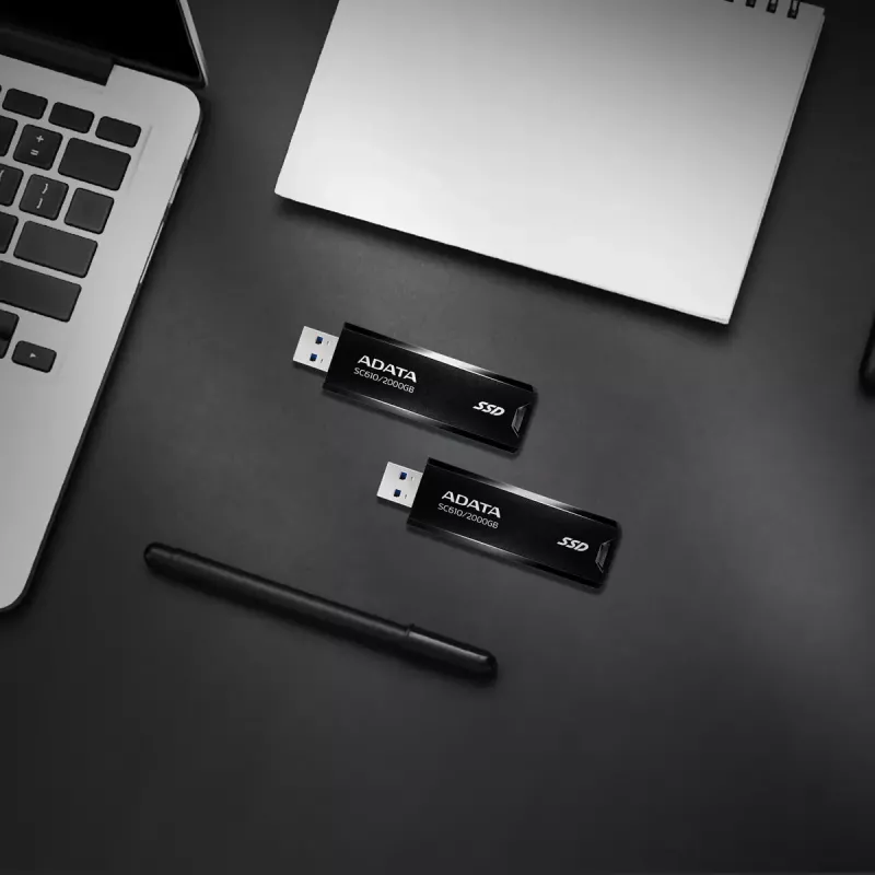 USB atmintinė ADATA SC610 500 GB USB-A 3.2 Gen 2 (10 Gbit/s) 550/500 MB/s, juoda