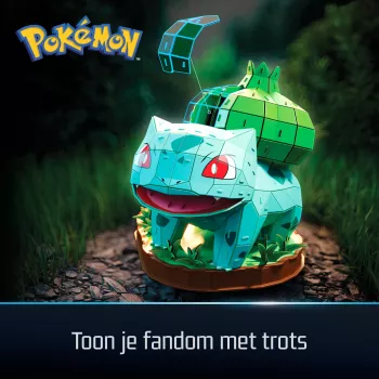 4D Build Pokémon Bulbazaur 3D modelio rinkinys, Kanto pirmųjų partnerių kolekcija, 195 detalės, nuo 12 metų