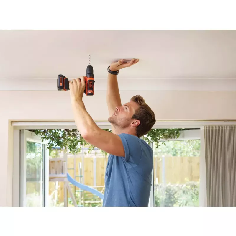Pistolinis grąžtas Black & Decker BDCDD12-QW, be rakto, 1.5 Ah
