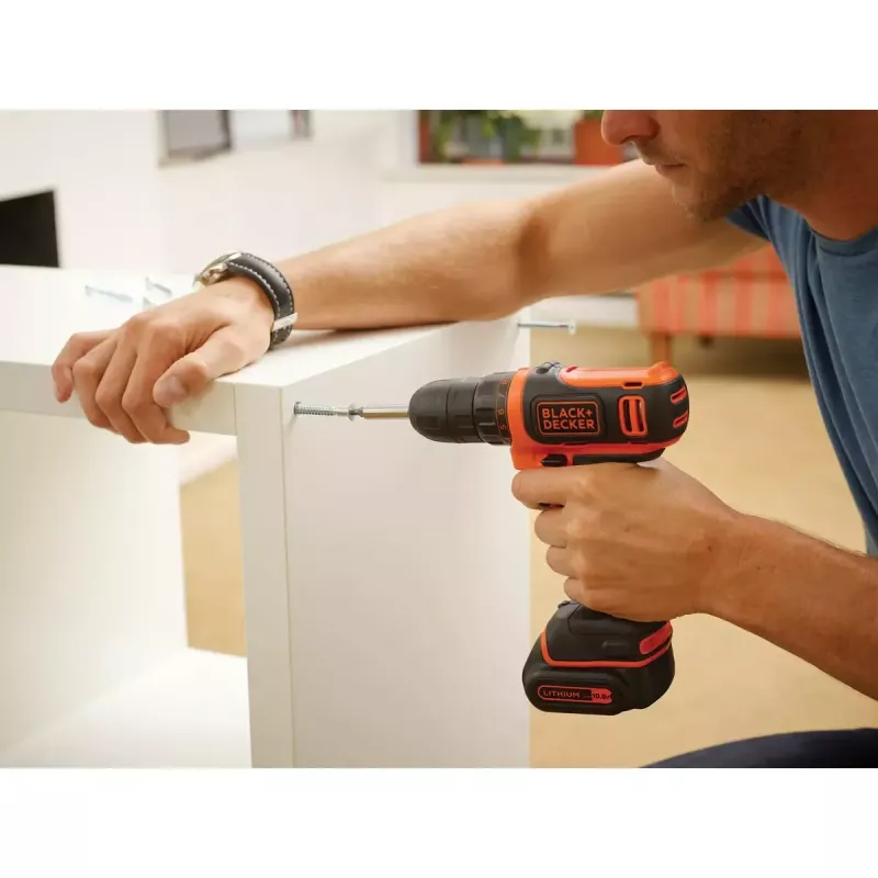 Pistolinis grąžtas Black & Decker BDCDD12-QW, be rakto, 1.5 Ah