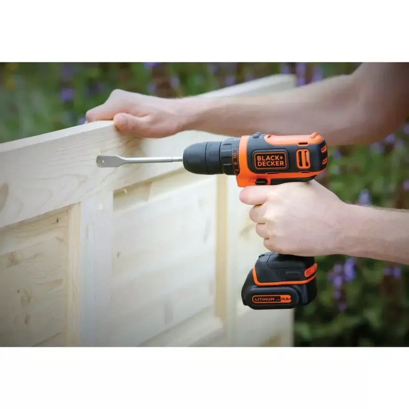 Pistolinis grąžtas Black & Decker BDCDD12-QW, be rakto, 1.5 Ah
