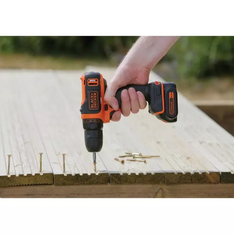 Pistolinis grąžtas Black & Decker BDCDD12-QW, be rakto, 1.5 Ah