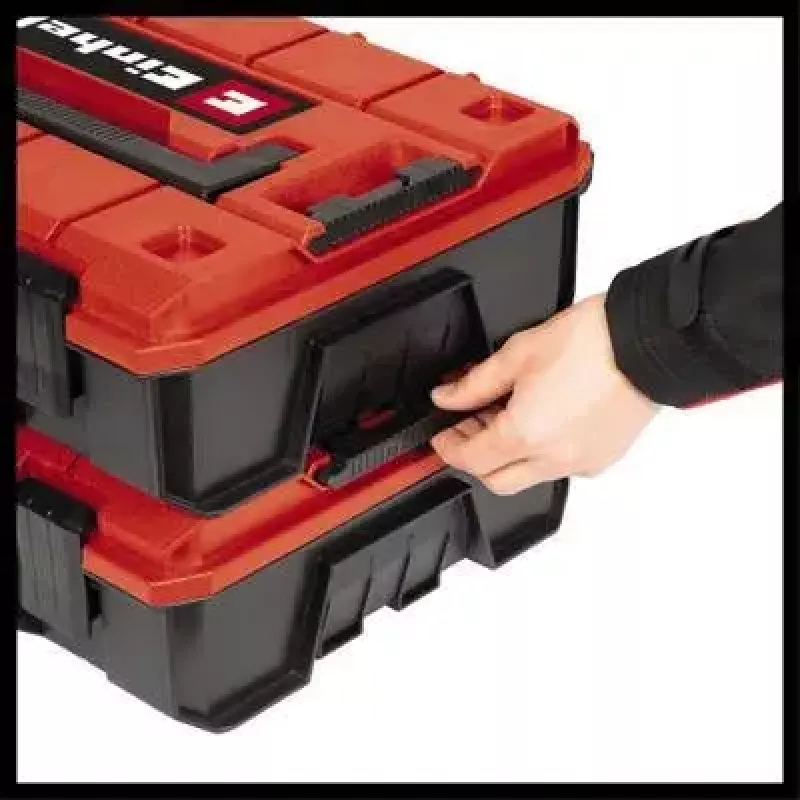 Dėžutė smulkioms detalėms Einhell E-Case S-F polipropilenas juoda raudona 42x28x9.5 cm