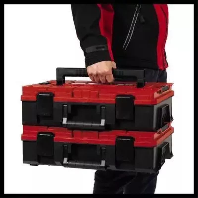 Dėžutė smulkioms detalėms Einhell E-Case S-F polipropilenas juoda raudona 42x28x9.5 cm