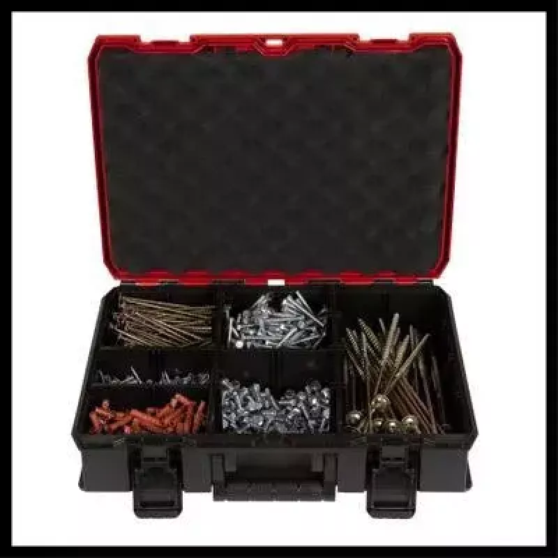 Dėžutė smulkioms detalėms Einhell E-Case S-F polipropilenas juoda raudona 42x28x9.5 cm