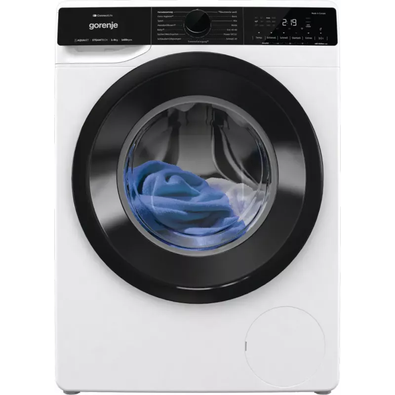 Skalbimo mašina Gorenje G600 WPNA94A1TS priekinė 9 kg 1300 aps/min Balta A