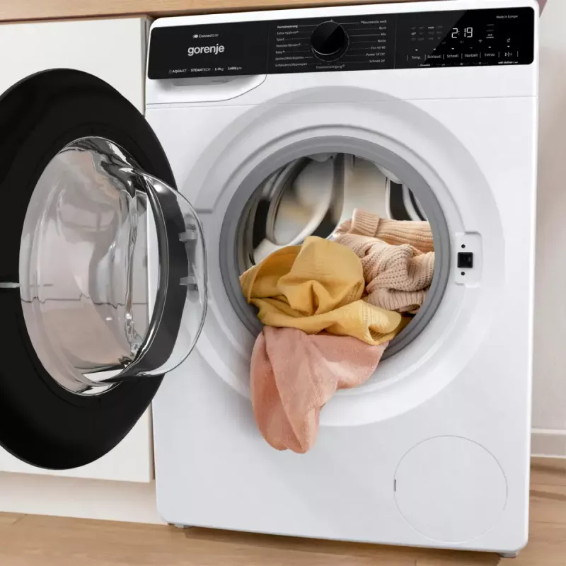 Skalbimo mašina Gorenje G600 WPNA94A1TS priekinė 9 kg 1300 aps/min Balta A