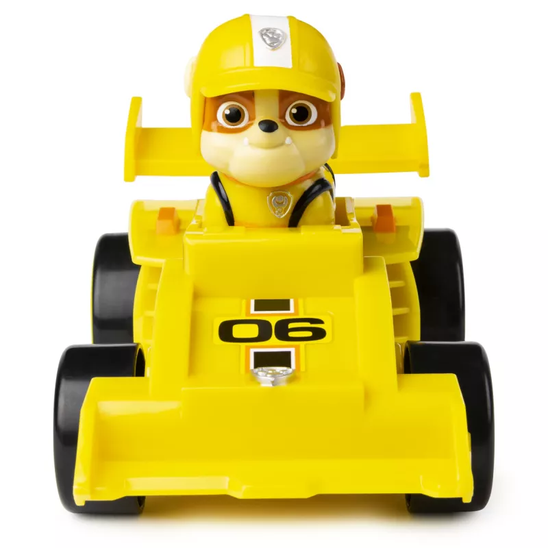PAW Patrol Ready, Race, Rescue Rubble’s Race & Go Deluxe Transporto priemonė su garsais, 3+