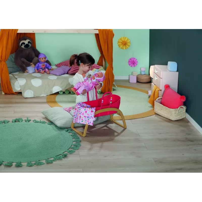 Lovutė lėlei BABY born 3-in-1 Pinplay – lopšys, lovelė, nešyklė