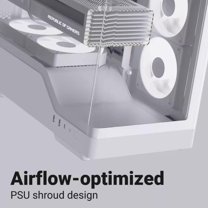 Korpusas AEROCOOL Geh Midi P500A White – vidutinis ATX bokštas, baltas