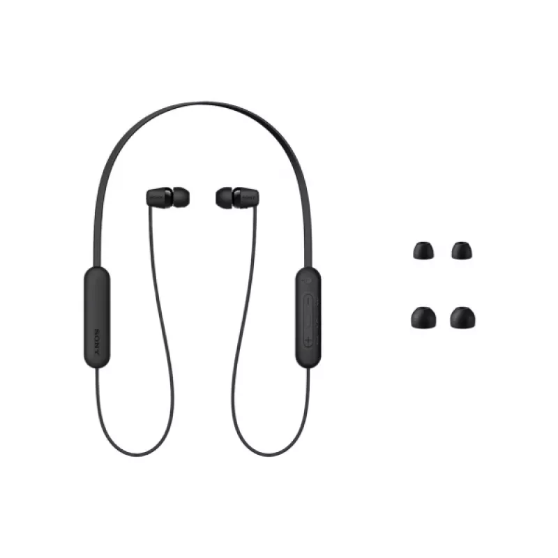 Sony WI-C100 belaidės ausinės į ausį, skambučiai/muzika, Bluetooth, juodos