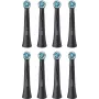 Oral-B iO Ultimate Clean keičiamos šepetėlių galvutės — 8 vnt. rinkinys, juodos, efektyviam apnašų šalinimui