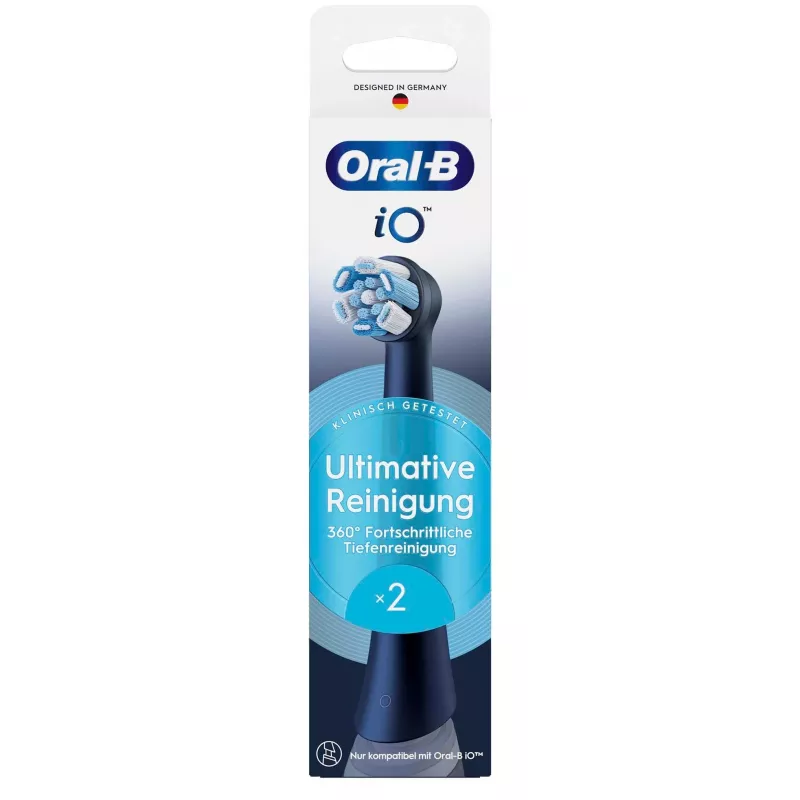Oral-B iO Ultimate Clean dantų šepetėlio galvutės, 2 vnt. rinkinys, juodos