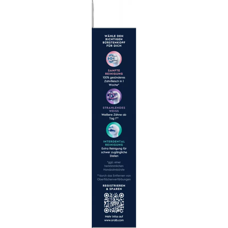 Oral-B dantų šepetėlio galvutė 8 vnt. Balti