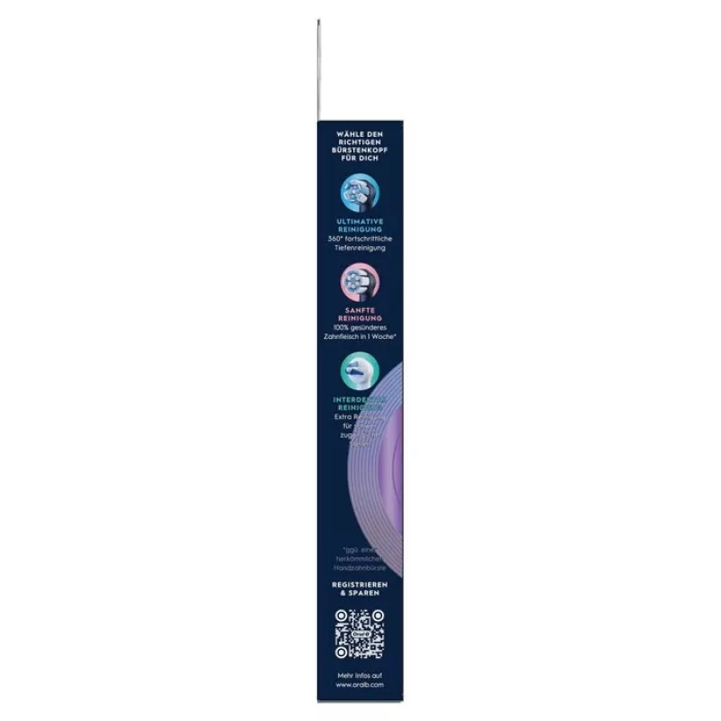 Oral-B iO Radiant White keičiamų šepetėlių galvutės, 4 vnt., juodos