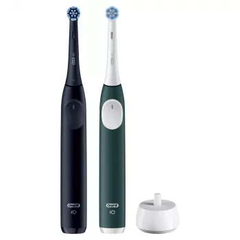 BRAUN Oral-B iO Series 2 Duo Black/Green, įkraunamas elektrinis dantų šepetėlis, modelis 62418