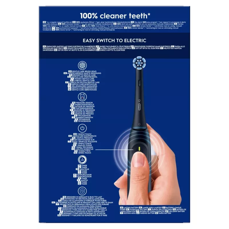 BRAUN Oral-B iO Series 2 Duo Black/Green, įkraunamas elektrinis dantų šepetėlis, modelis 62418